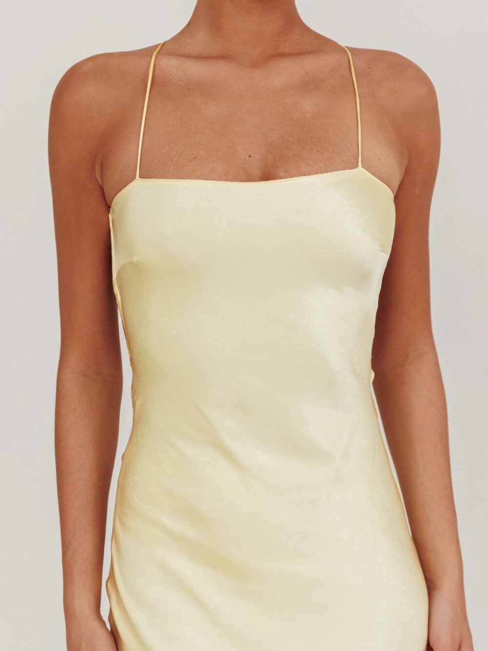 Dolce Life Backless Satin Maxi Dress Butter - Saints and Secrets -Selfie Leslie - Picture 4 of 5